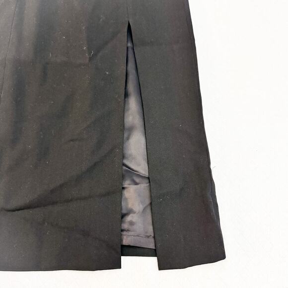 Burberry's Vintage Below The Knee Long Slit Midi Classic A Line Skirt Size 4 - Picture 3 of 5